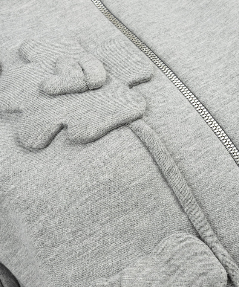 Machka Floral Appliqué Sweatshirt Light Grey Melange