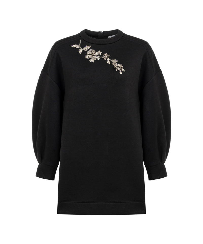 Machka Sweatshirt With Modular Floral Embroidery Black