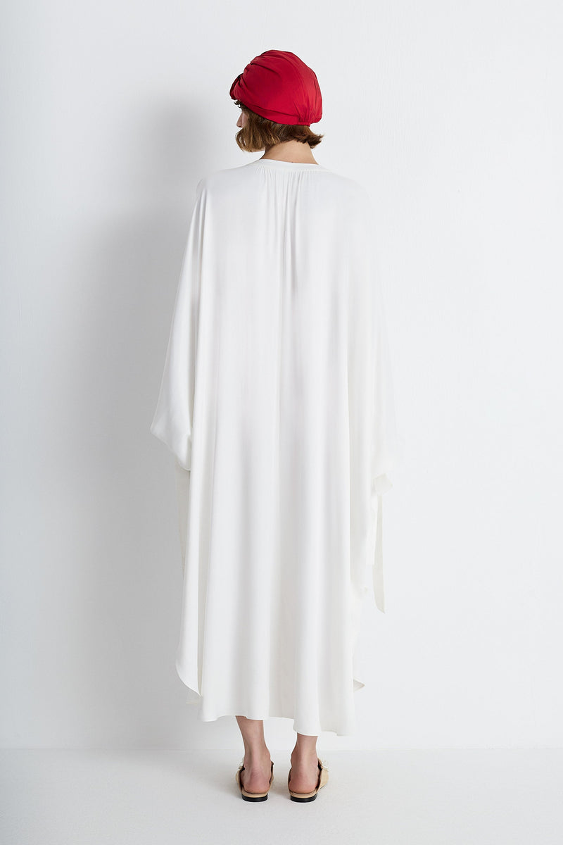 Nean Floral Embroidered Shirt Dress Off White