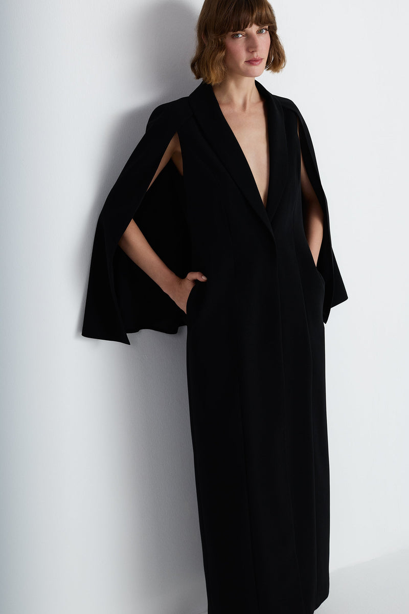 Nean Long Black Blazer Dress Black