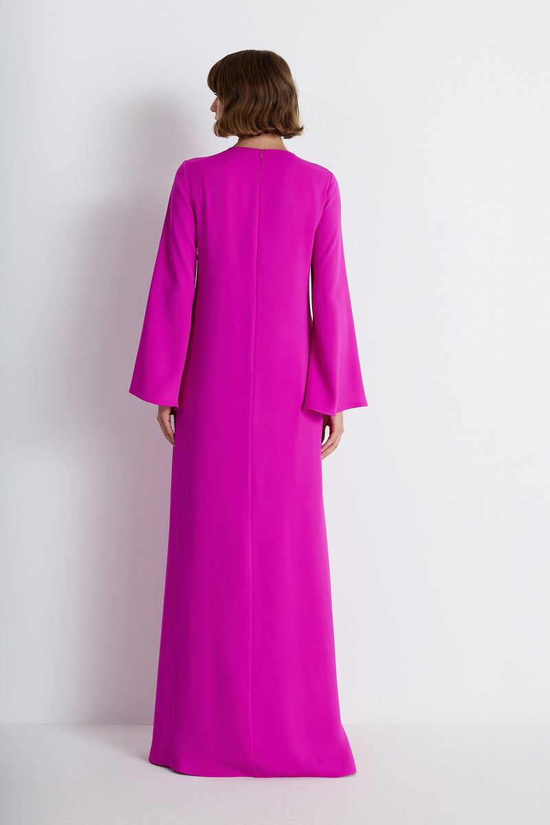 Nean Bow-Embellished Maxi Dress Fuchsia