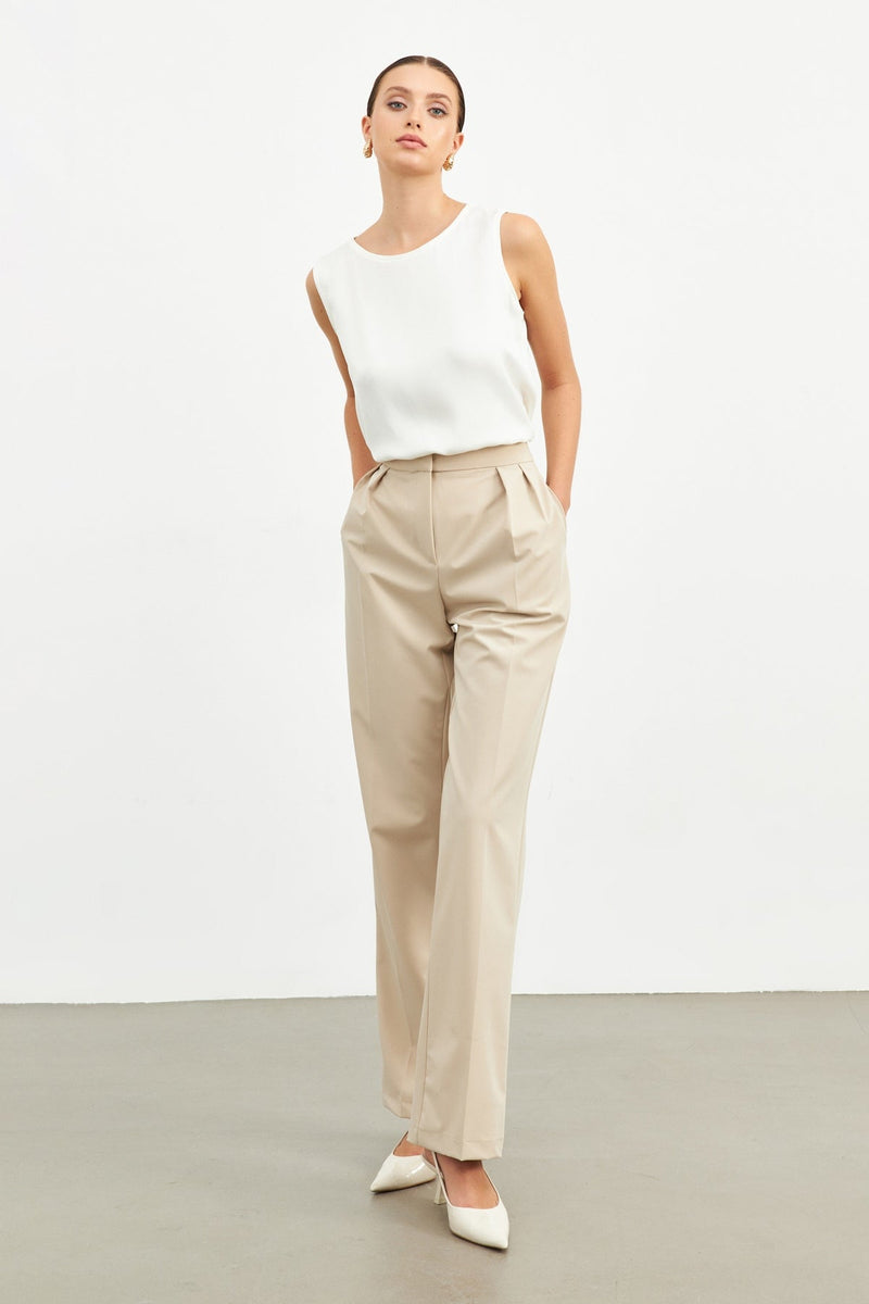 Setre Straight Cut Trousers Beige