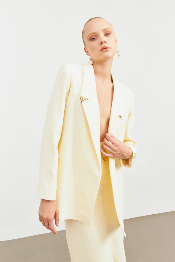 Setre Jacket With Accessory Detail Cream