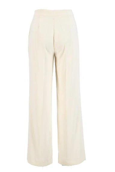 Setre Wide Leg Solid Trousers Beige