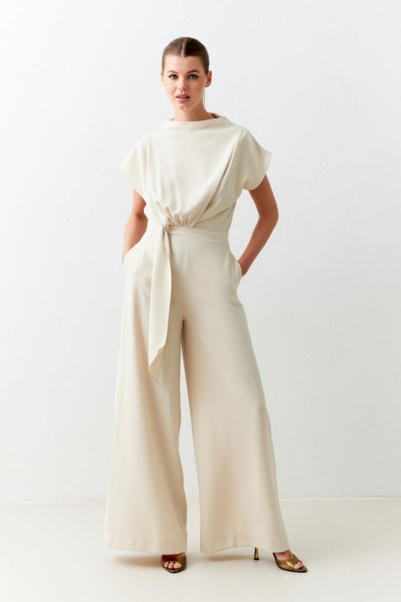 Setre Jumpsuit With Gather Detail At Waist Stone