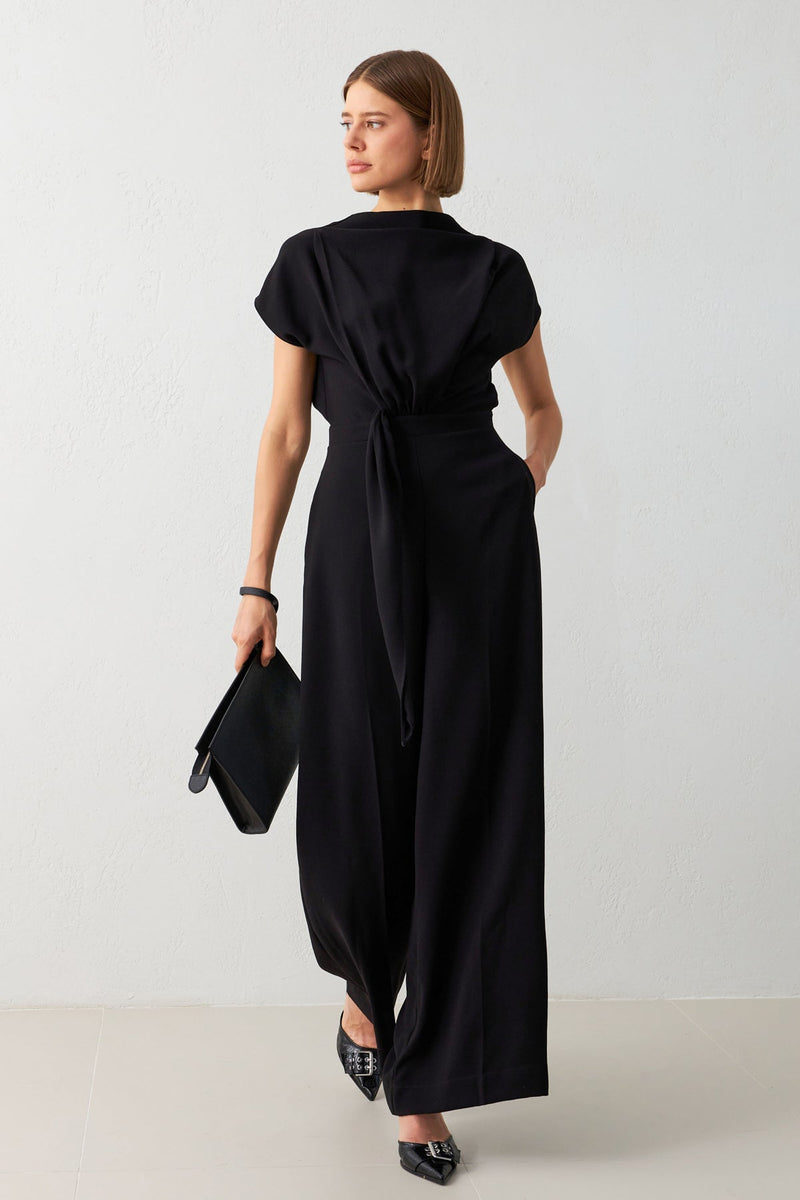 Setre Jumpsuit With Gather Detail At Waist Black