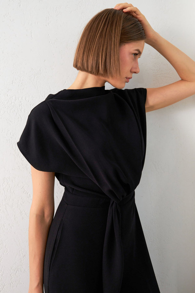 Setre Jumpsuit With Gather Detail At Waist Black