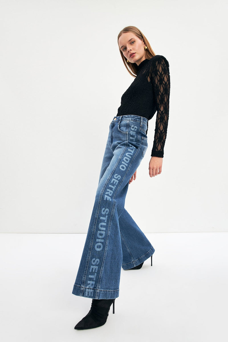 Setre Jeans With Side Stripe Detail Blue