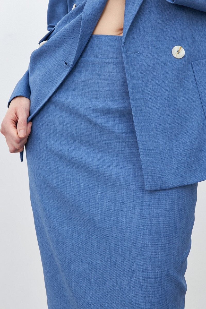Setre High-Waisted Pencil Skirt Blue