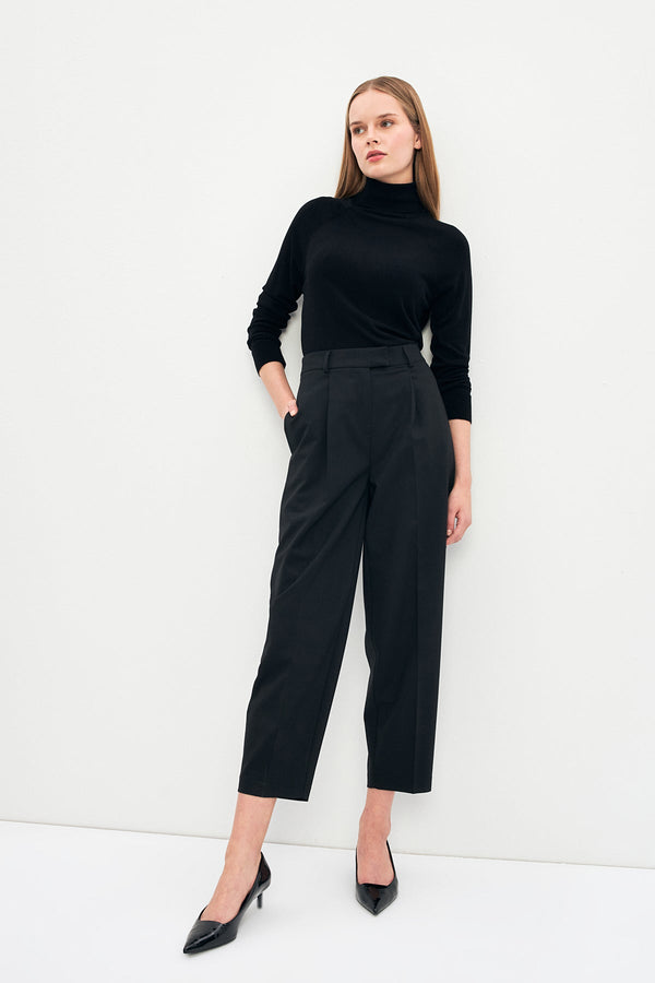 Setre Waist And Pleat Detailed Trousers Black