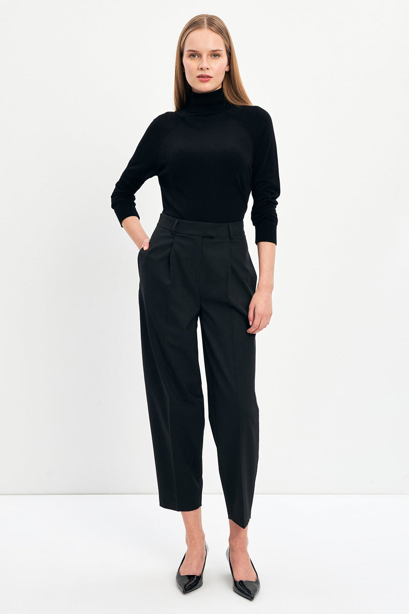 Setre Waist And Pleat Detailed Trousers Black