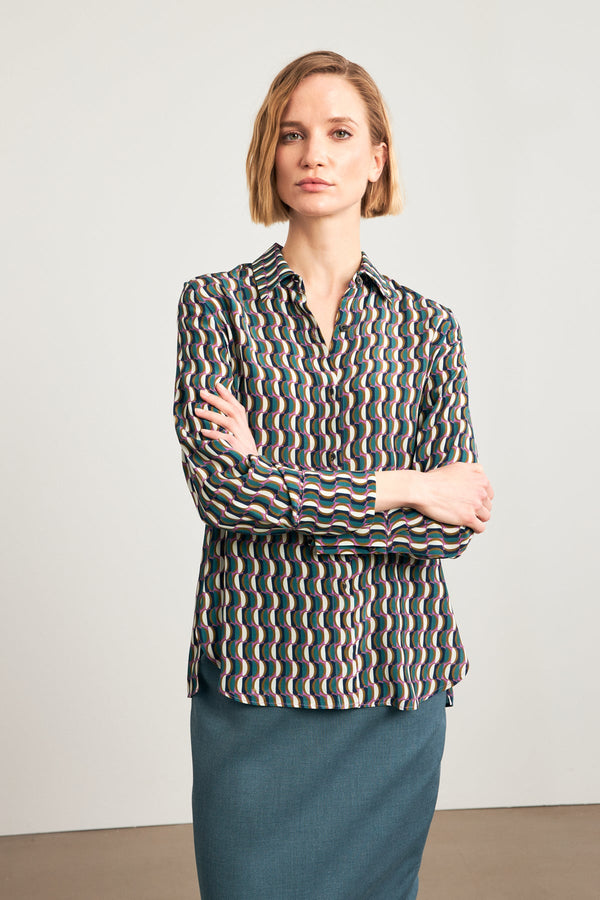 Setre Geometric Pattern Shirt Mint