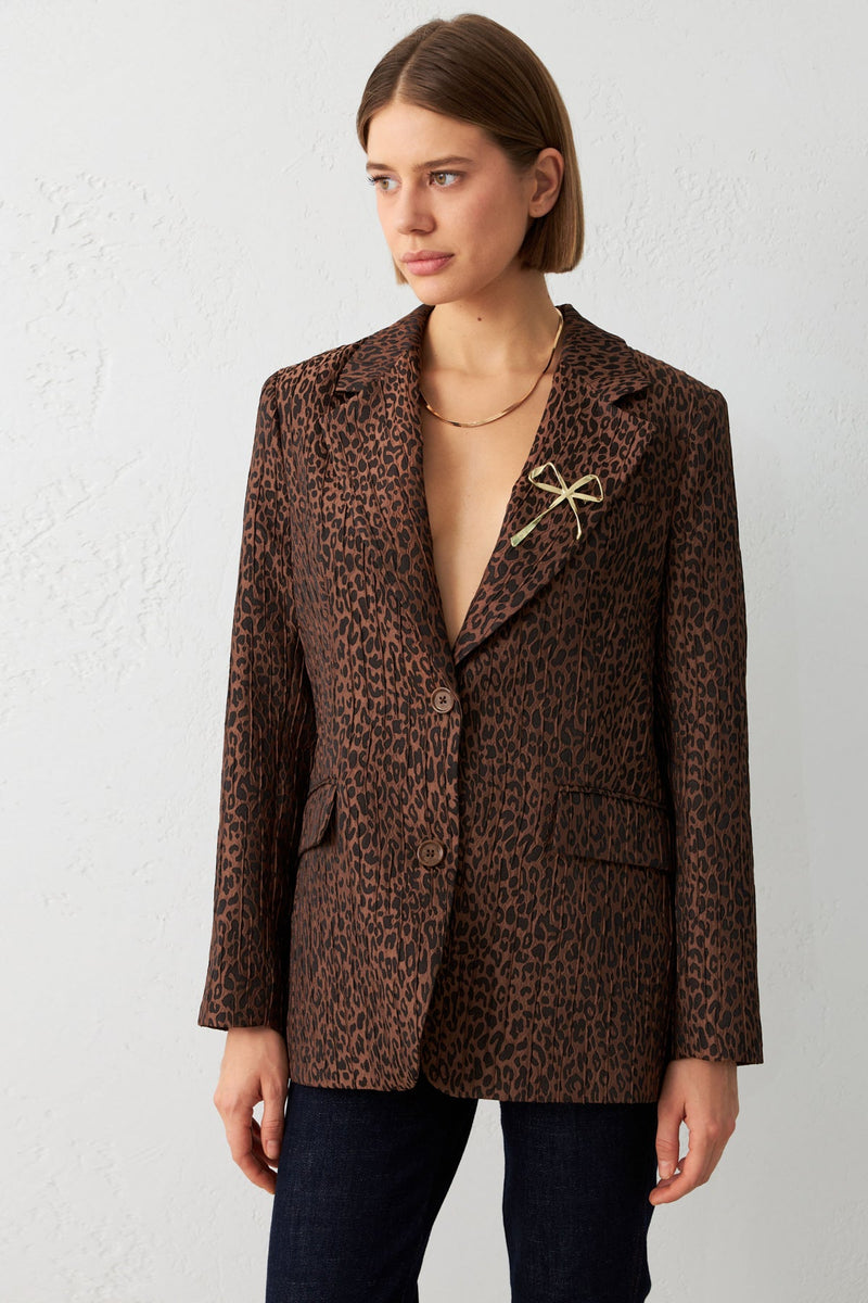 Setre Leopard Patterned Jacket Brown