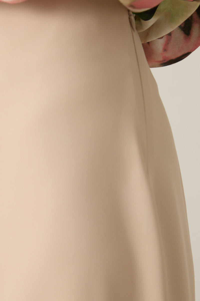 Setre Relaxed Cut Long Skirt Beige