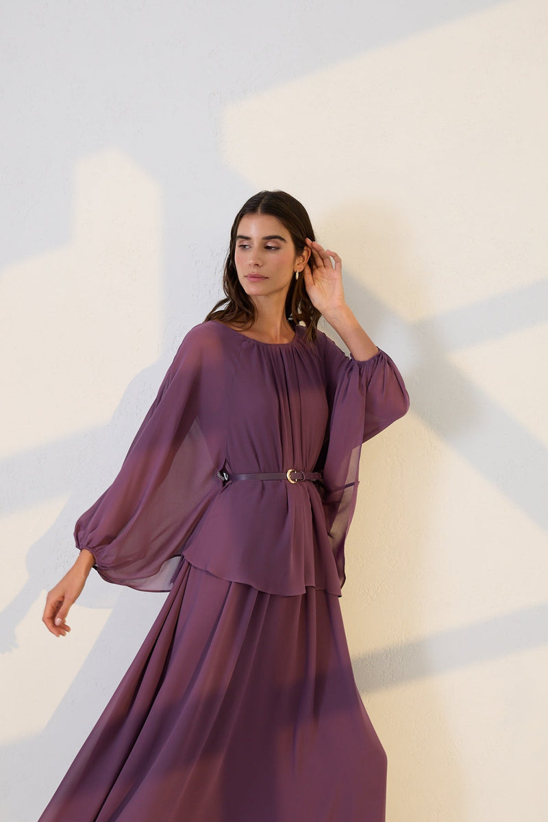 Setre Two-Piece Form Dress Purple