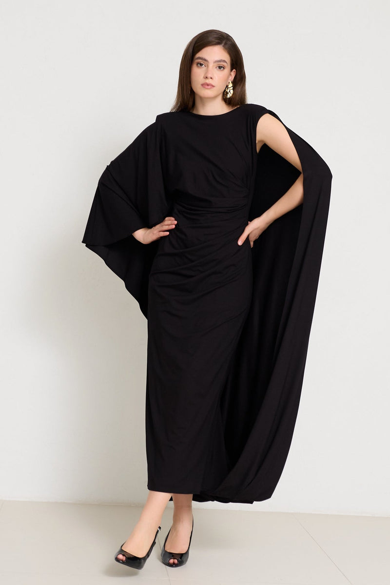 Setre Dress With Shoulder And Accessory Details Black