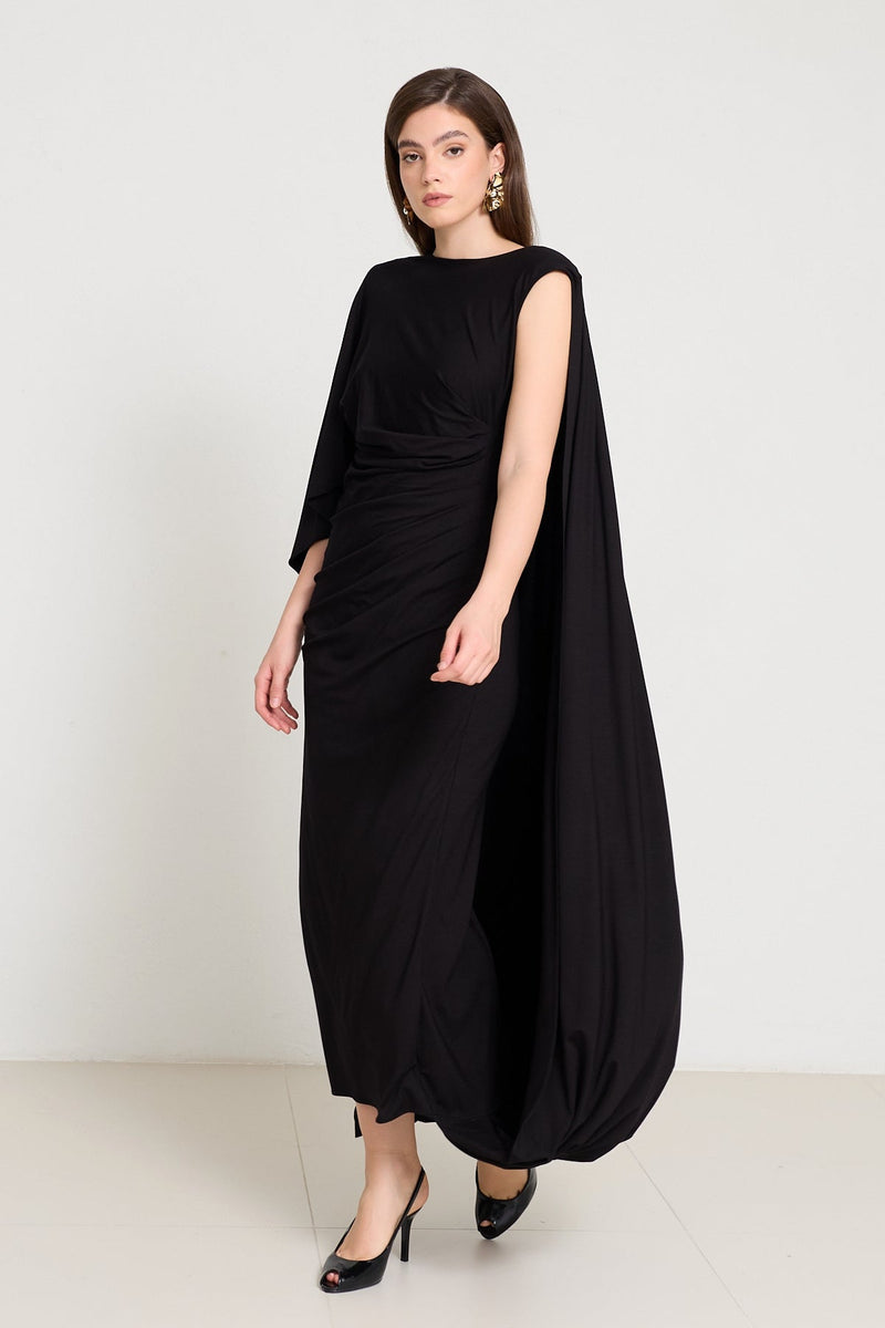 Setre Dress With Shoulder And Accessory Details Black