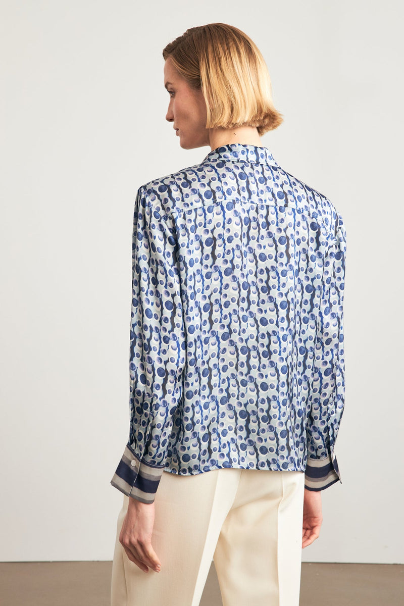 Setre Patterned Long Sleeve Shirt Blue