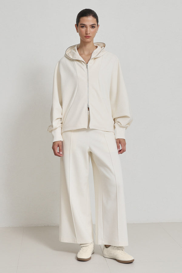 Setre Zippered Sweatshirt Ecru