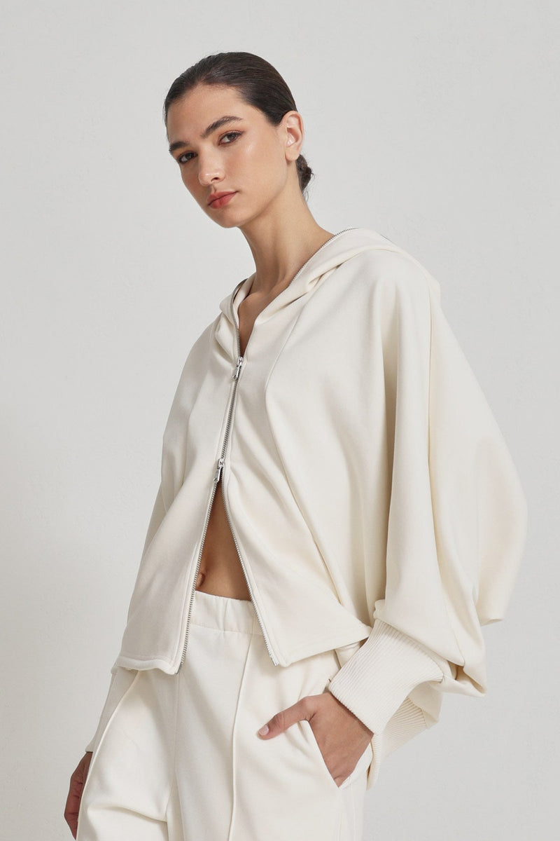 Setre Zippered Sweatshirt Ecru