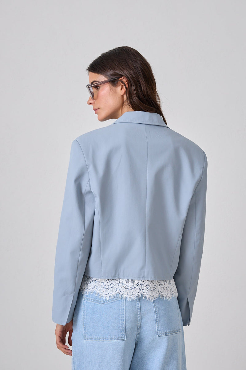 Setre Jacket With Lace Detail Blue