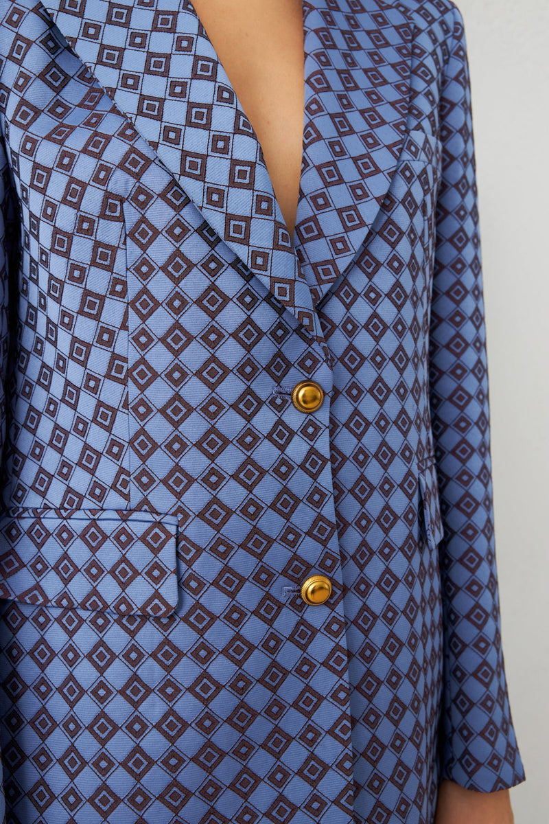 Setre Patterned Suit With Trousers Blue