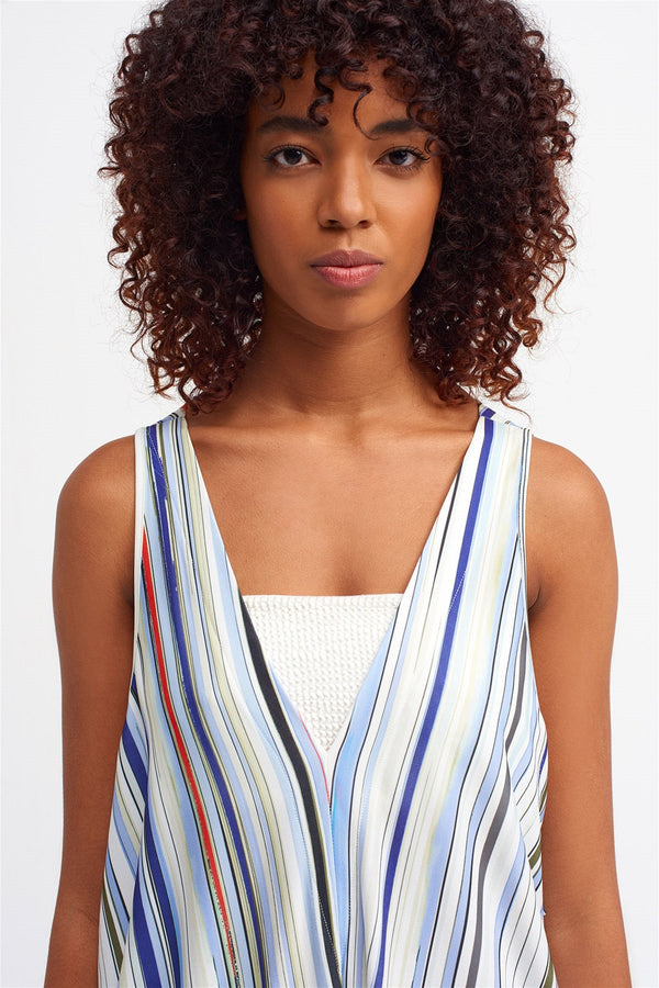 NU Striped Sleeveless Jumpsuit Multicolor