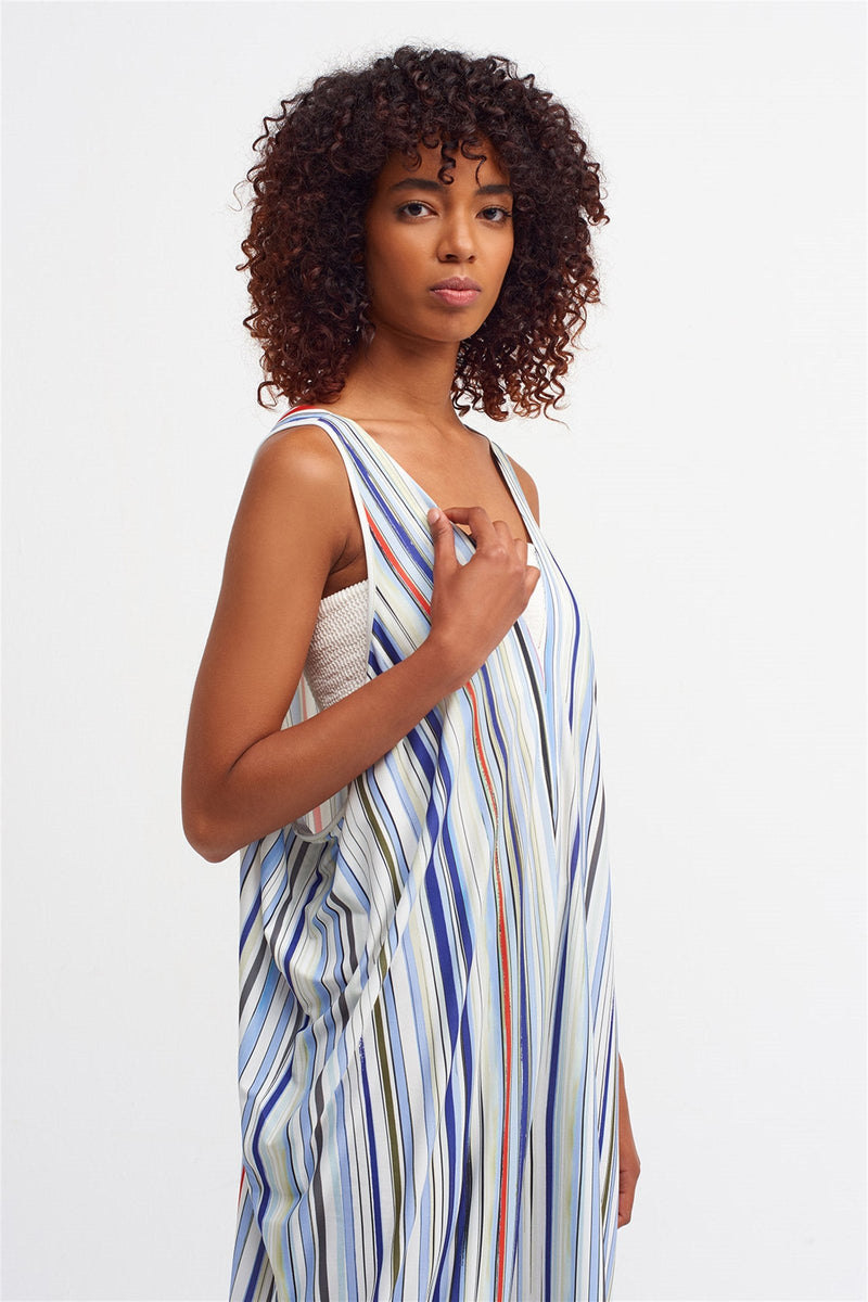 NU Striped Sleeveless Jumpsuit Multicolor