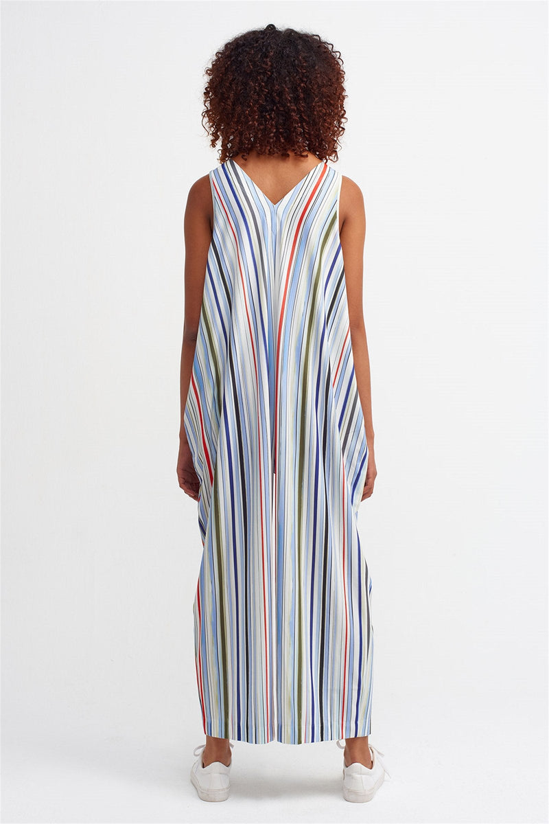 NU Striped Sleeveless Jumpsuit Multicolor