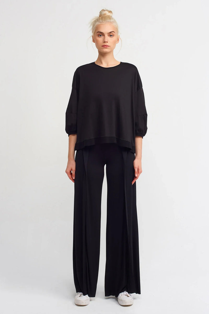 NU 3/4 Sleeve T-Shirt Black