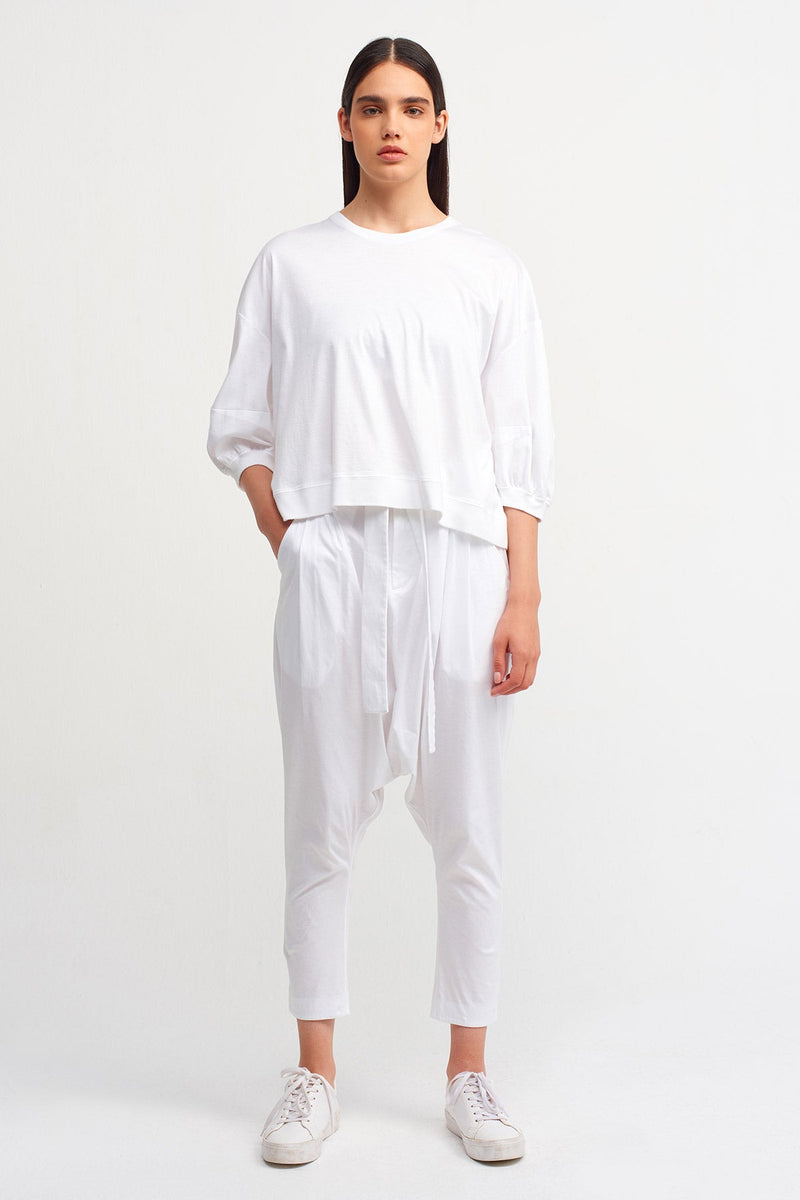 NU 3/4 Sleeve T-Shirt Off White