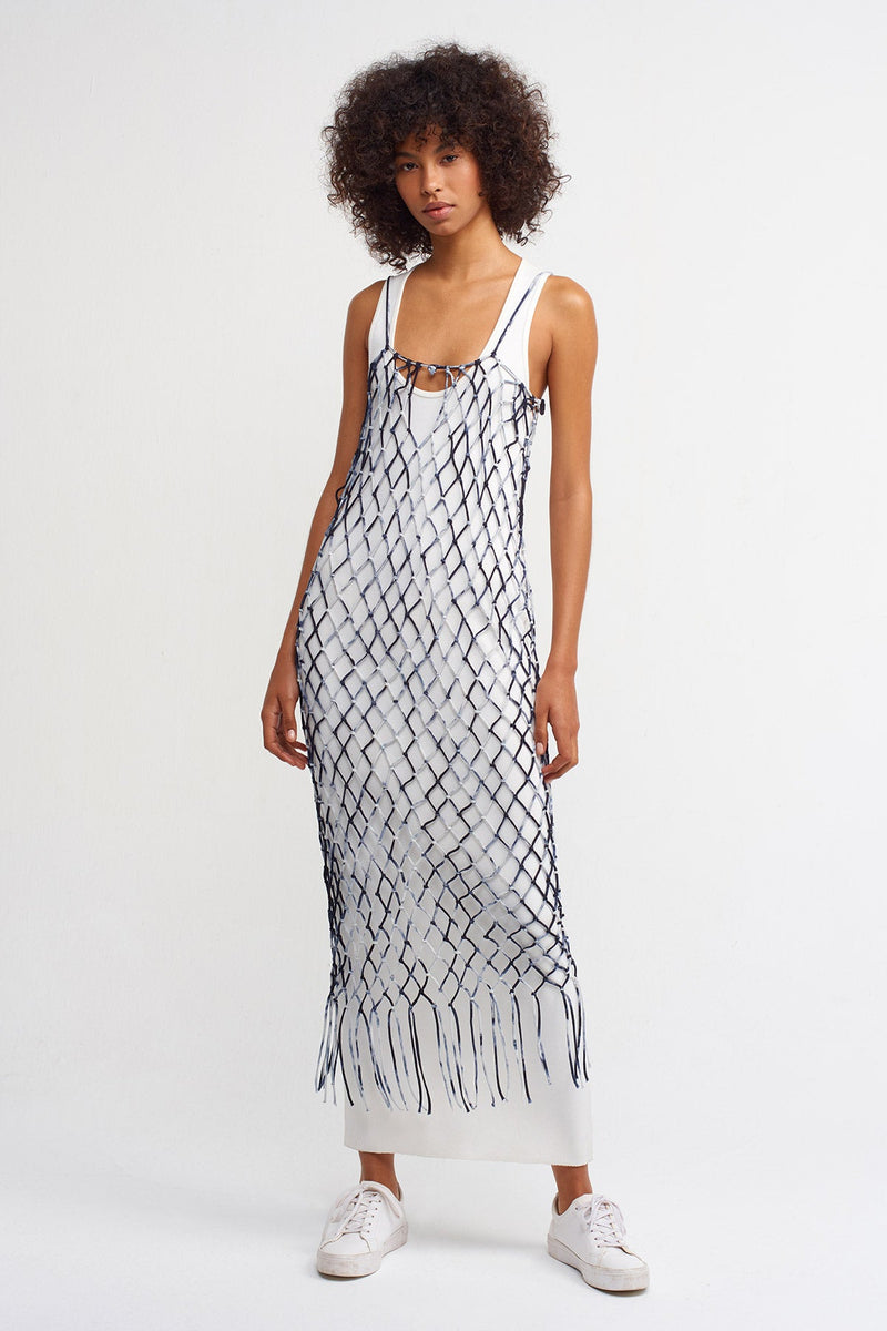 NU Printed Rope Detail Top Print