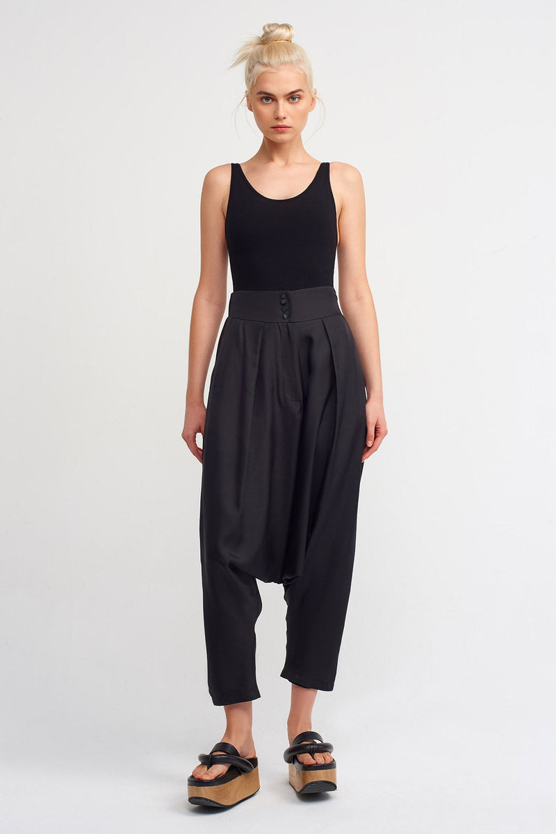 NU Solid Harem Trouser Black