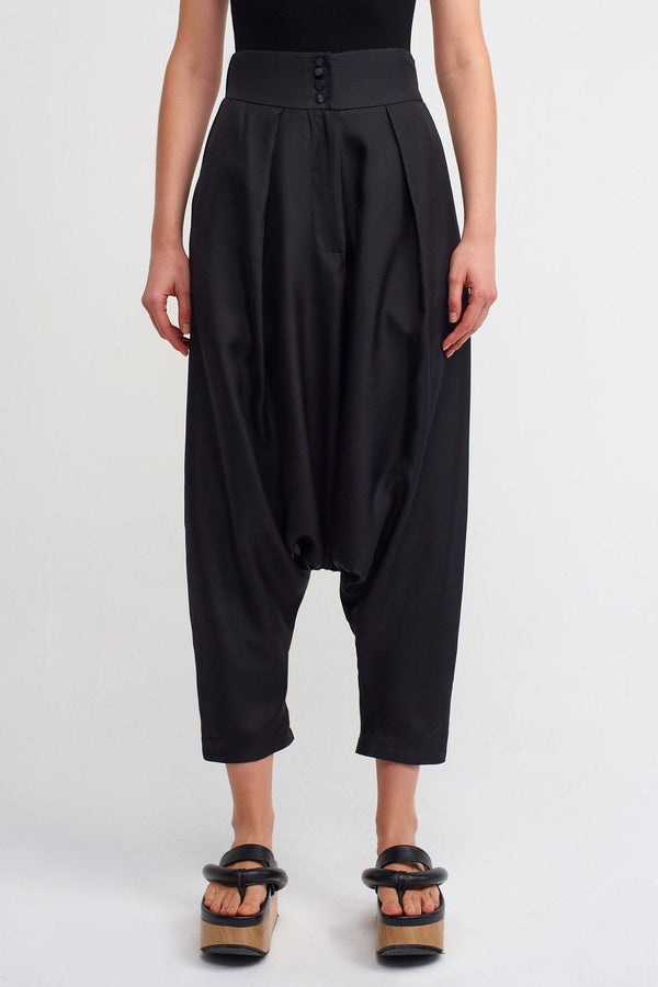 NU Solid Harem Trouser Black