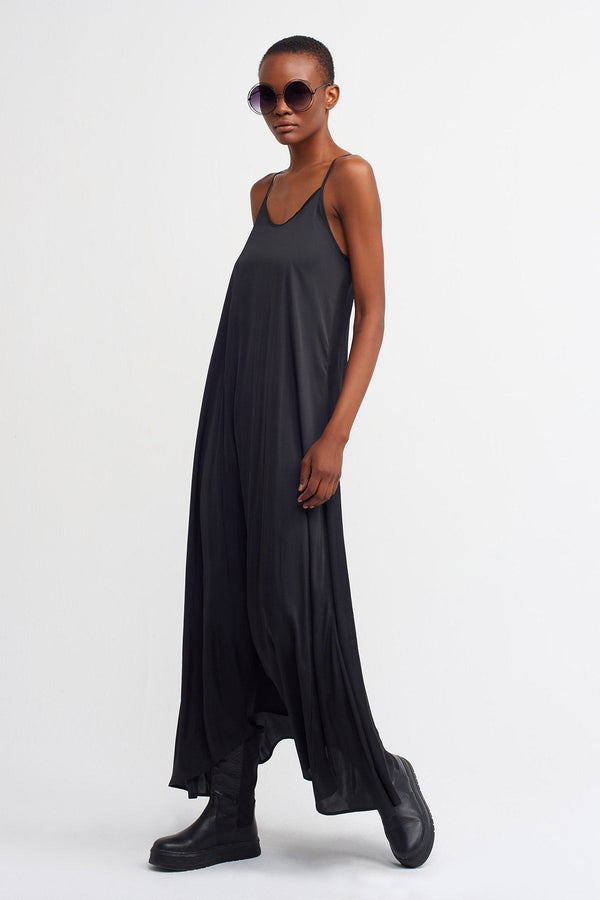 NU Thin Strap Maxi Dress Black