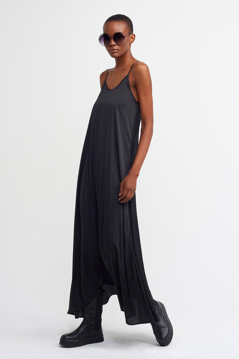 NU Thin Strap Maxi Dress Black