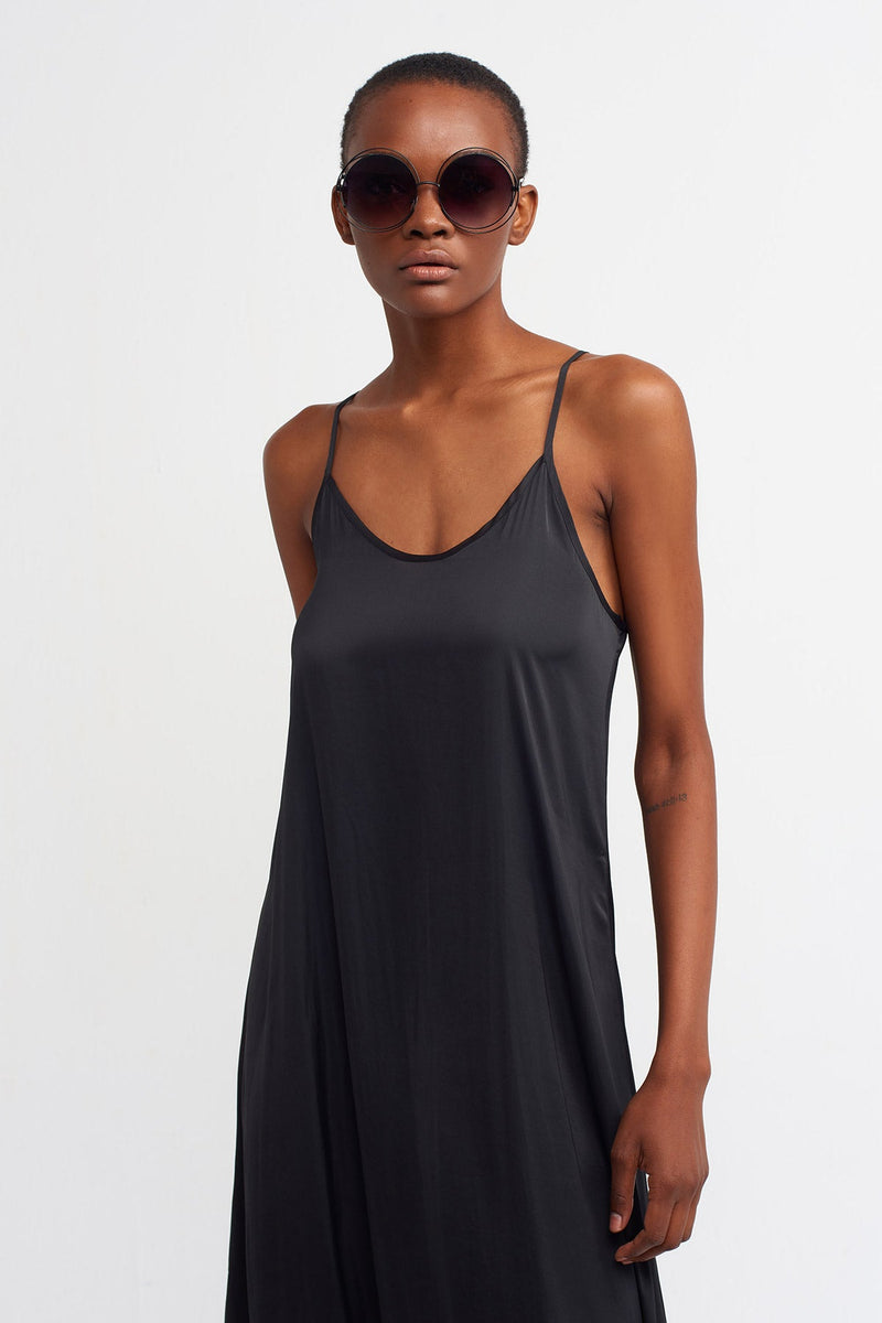 NU Thin Strap Maxi Dress Black