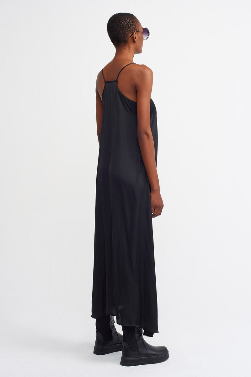 NU Thin Strap Maxi Dress Black