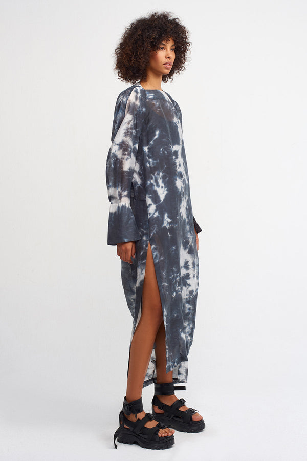 NU Printed Slit Detail Dress Print
