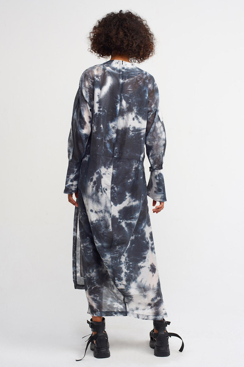 NU Printed Slit Detail Dress Print