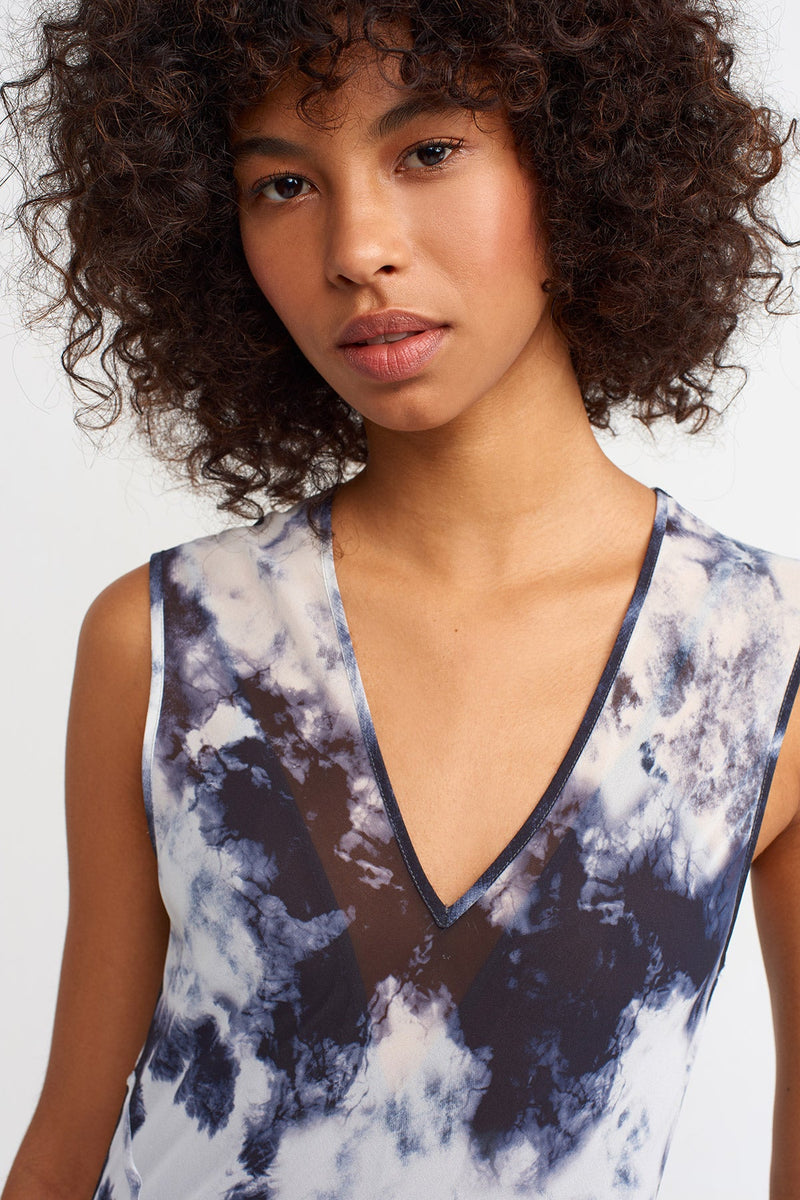 NU Printed Mermaid Dress Print