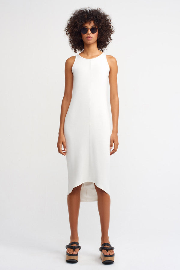 NU Sleeveless Bodycon Dress Off White