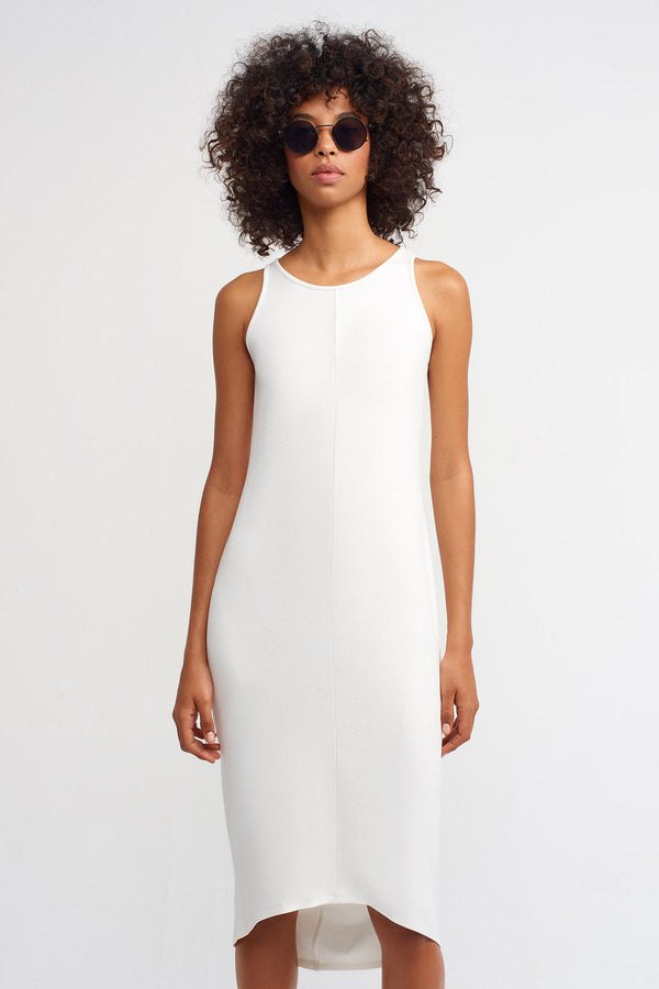 NU Sleeveless Bodycon Dress Off White