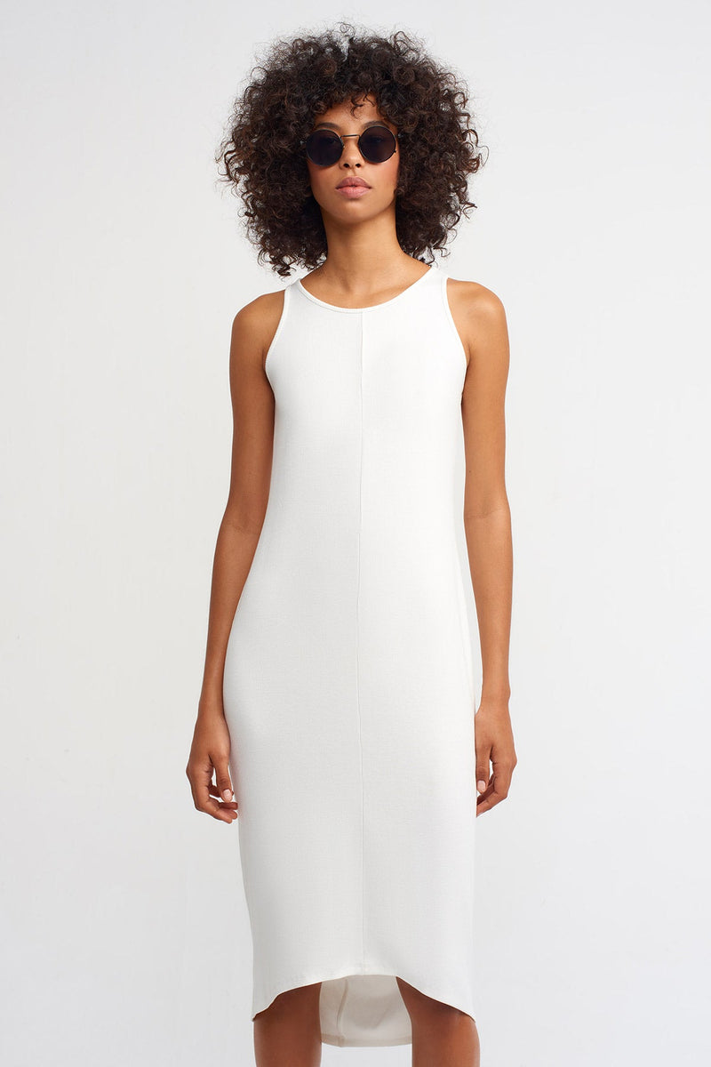 NU Sleeveless Bodycon Dress Off White