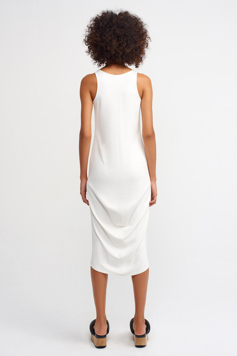 NU Sleeveless Bodycon Dress Off White