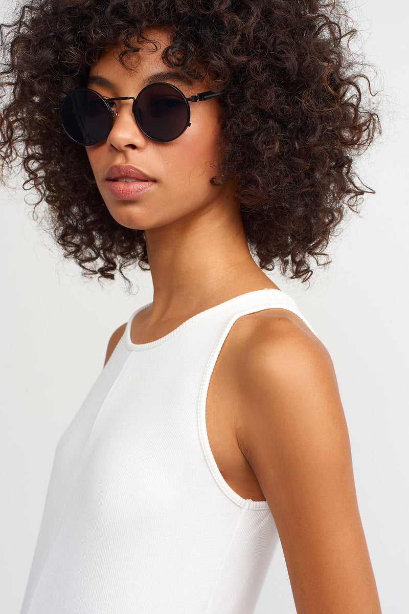 NU Sleeveless Bodycon Dress Off White