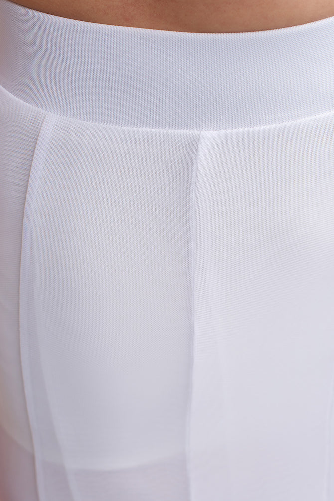 NU Solid Tulle Mermaid Skirt Off White