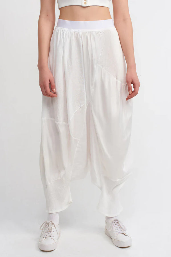 NU Solid Harem Trousers Off White