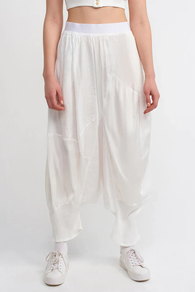 NU Solid Harem Trousers Off White