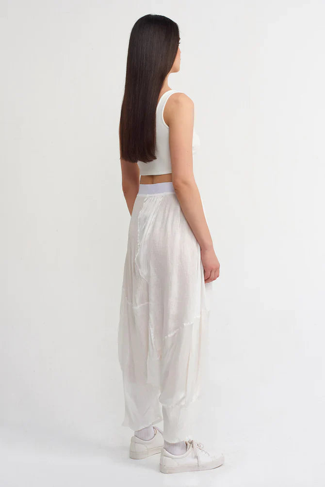 NU Solid Harem Trousers Off White